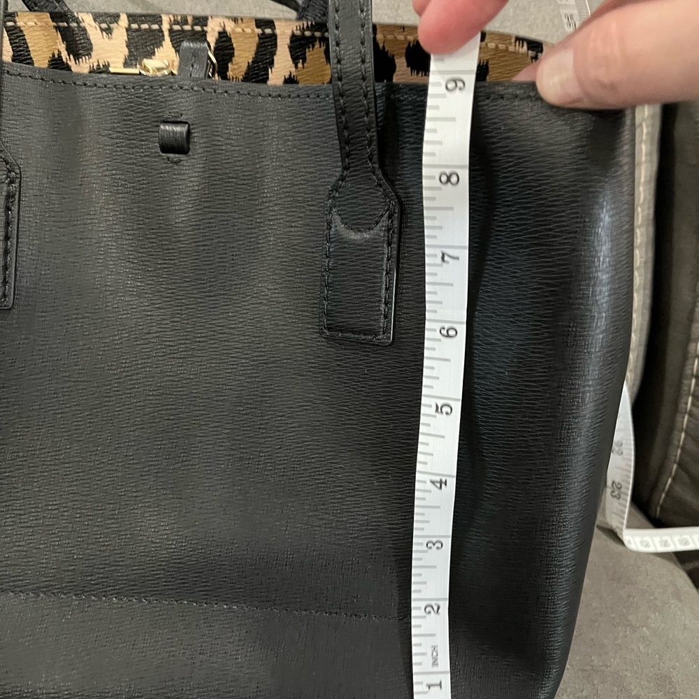 Kate Spade Black Satchel with Leopard Print Inside - Picture 4 of 9